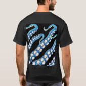T-shirt Bleu Kraken Octopus (Dos)