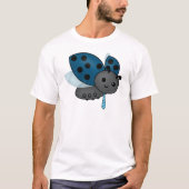 T-shirt Bleu Ladybug dans une cravate (Devant)
