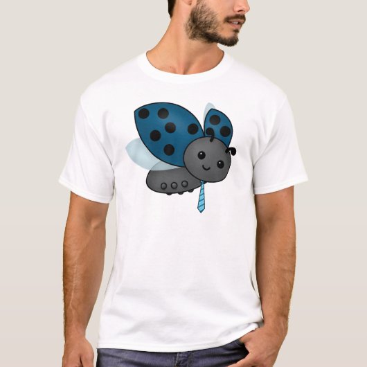 T-shirt Bleu Ladybug dans une cravate (Devant)