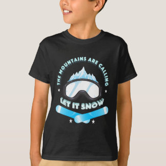 T-shirt Bleu Les Montagnes Appelent La Novelité Cool