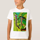 T-shirt Bleu libellule et fleurs (Devant)