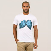 T-shirt bleu mâle (Devant entier)