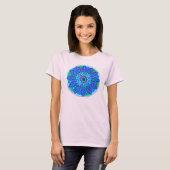 T-shirt bleu Mandala (Devant entier)