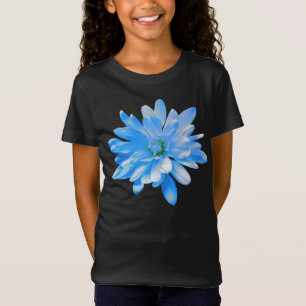T-Shirt Bleu marguerite, photo à fleurs rétro