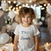 T-shirt bleu marine de course "TWO Fast" pour anni