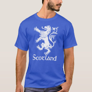 T-shirt Bleu marine effréné écossais de lion