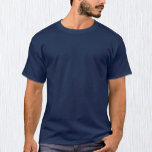 T-shirt bleu marine masculin / Personnaliser<br><div class="desc">T-shirt homme : Créez votre propre T-shirt personnalisé avec du texte. Réglages faciles (bouton Modifier la conception) en ajoutant du texte, des couleurs arrière - plans ou plus d'images.</div>