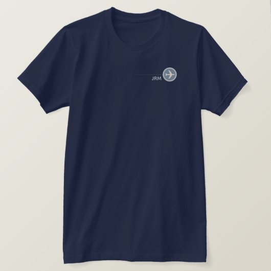 t-shirt bleu marine pour un pilote (Design devant)