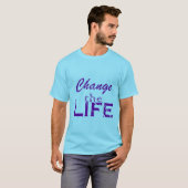 T-shirt bleu masculin (Devant entier)