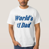 T-shirt bleu mer papa (Devant)