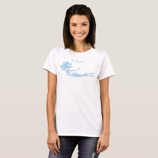 T-shirt Bleu Mermaid Swimmer Thunder_Cove (Devant entier)