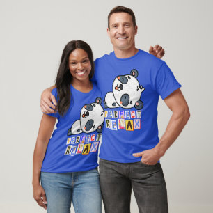 T-shirt bleu motif chien mignon