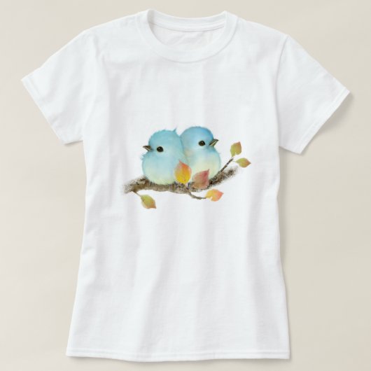 T-shirt Bleu mou sur la branche (Design devant)