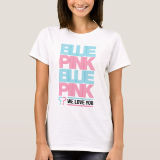 T-shirt Bleu ou rose Nous vous aimons