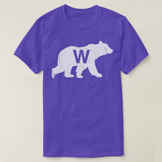 T-shirt Bleu ours vintage (Design devant)