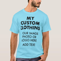 T-shirt bleu pâle personnalisé pour HOMME