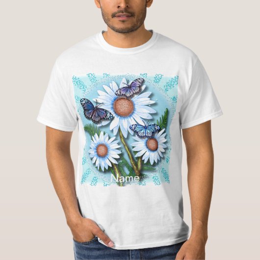 T-shirt Bleu papillon (Devant)
