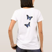T-shirt Bleu papillon féminin (Dos)
