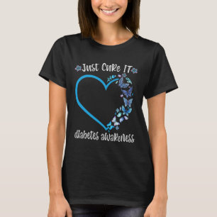 T-shirt Bleu papillon juste guérir It Novembre diabète awa