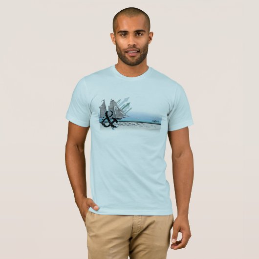T-shirt "Bleu" par Nick (Devant entier)