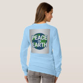 T-Shirt Bleu Peace On Earth (Dos entier)