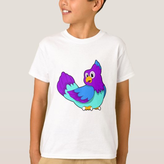 T-shirt bleu perroquet (Devant)