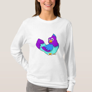 T-shirt bleu perroquet