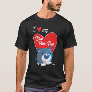 T-shirt bleu Pitbull Pup
