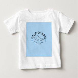 T-shirt bleu pour bébé Haut de bébé à couronne f