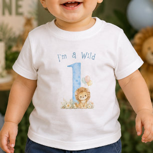 T-Shirt Bleu pour le Premier Anniversaire de Bébé