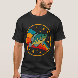T-shirt Bleu rétro dans l'espace Pêche sportive et pêche à