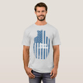 T-shirt Bleu Rhino "American Flag" Tank (Devant entier)