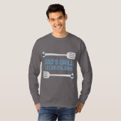 T-shirt Bleu Rhino "Papa's Grill" Long Sleeve (Devant entier)