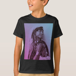 T-shirt Bleu rose Maghreb Tunisienne traditionnelle fille