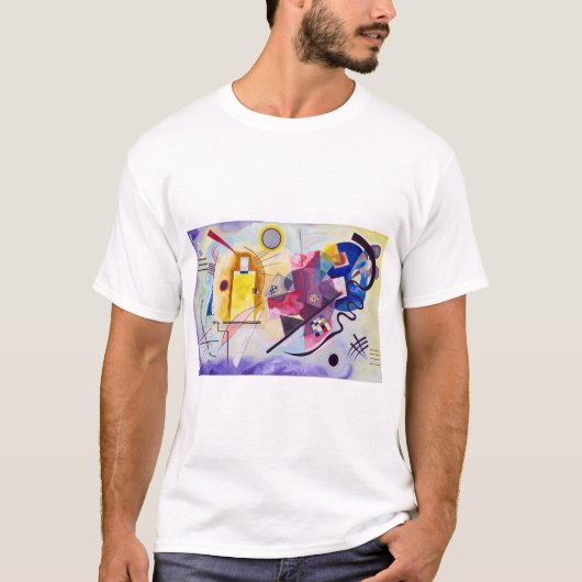 T-shirt Bleu rouge jaune, Kandinsky astucieux (Devant)