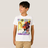 T-shirt Bleu rouge jaune Kandinsky peinture Abstraite (Devant entier)