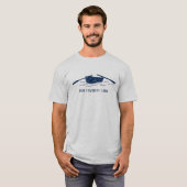 T-shirt Bleu Rowboat Graphisme Personnalisé Souvenir Perso (Devant entier)