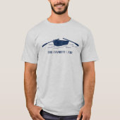 T-shirt Bleu Rowboat Graphisme Personnalisé Souvenir Perso (Devant)