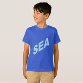 T-shirt bleu royal enfants SEA (Devant entier)