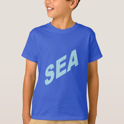 T-shirt bleu royal enfants SEA (Devant)