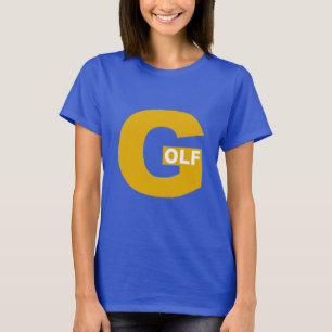 T-shirt bleu royal femme DESIGN GOLF