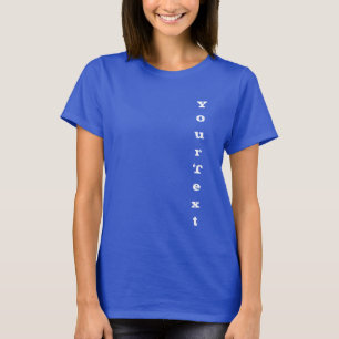 T-shirt Bleu Royal Profond Texte Élégant Moderne en Distre