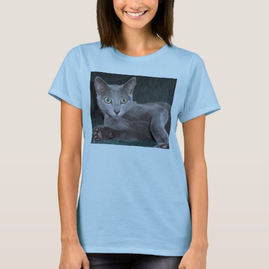 T-shirt bleu russe (Devant)