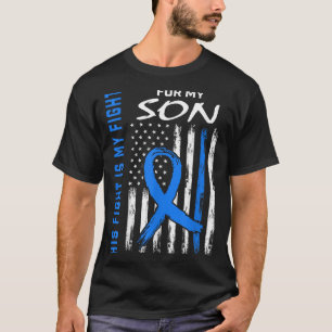 T-shirt Bleu Sa lutte est ma lutte Conscience du diabète C