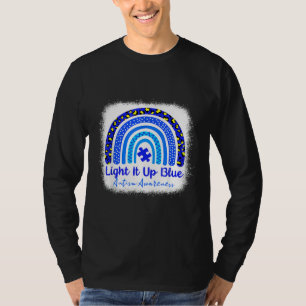 T-shirt Bleu Sensibilisation sur l'autisme Light It Up Blu