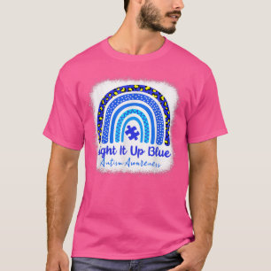 T-shirt Bleu Sensibilisation sur l'autisme Light It Up Blu