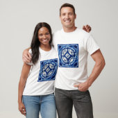 T-shirt bleu Shibori (Unisexe)