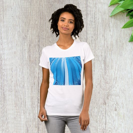 T-shirt Bleu Starburst Étincelle avec rayons lumineux