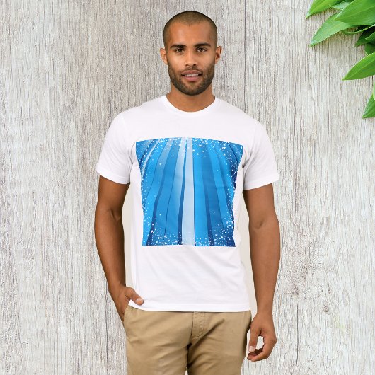 T-shirt Bleu Starburst Étincelle avec rayons lumineux