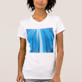 T-shirt Bleu Starburst Étincelle avec rayons lumineux (Devant)